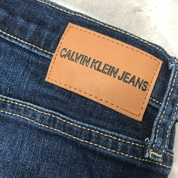 Calvin Klein Jeans Stone Wash Cutoff Bermuda Repreve Stretch Jean Shorts Size 4 - Picture 7 of 13